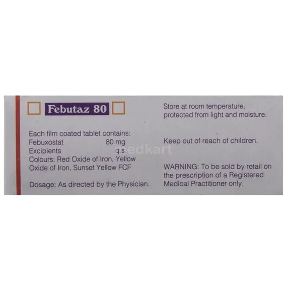 febutaz 80mg tablet 10's